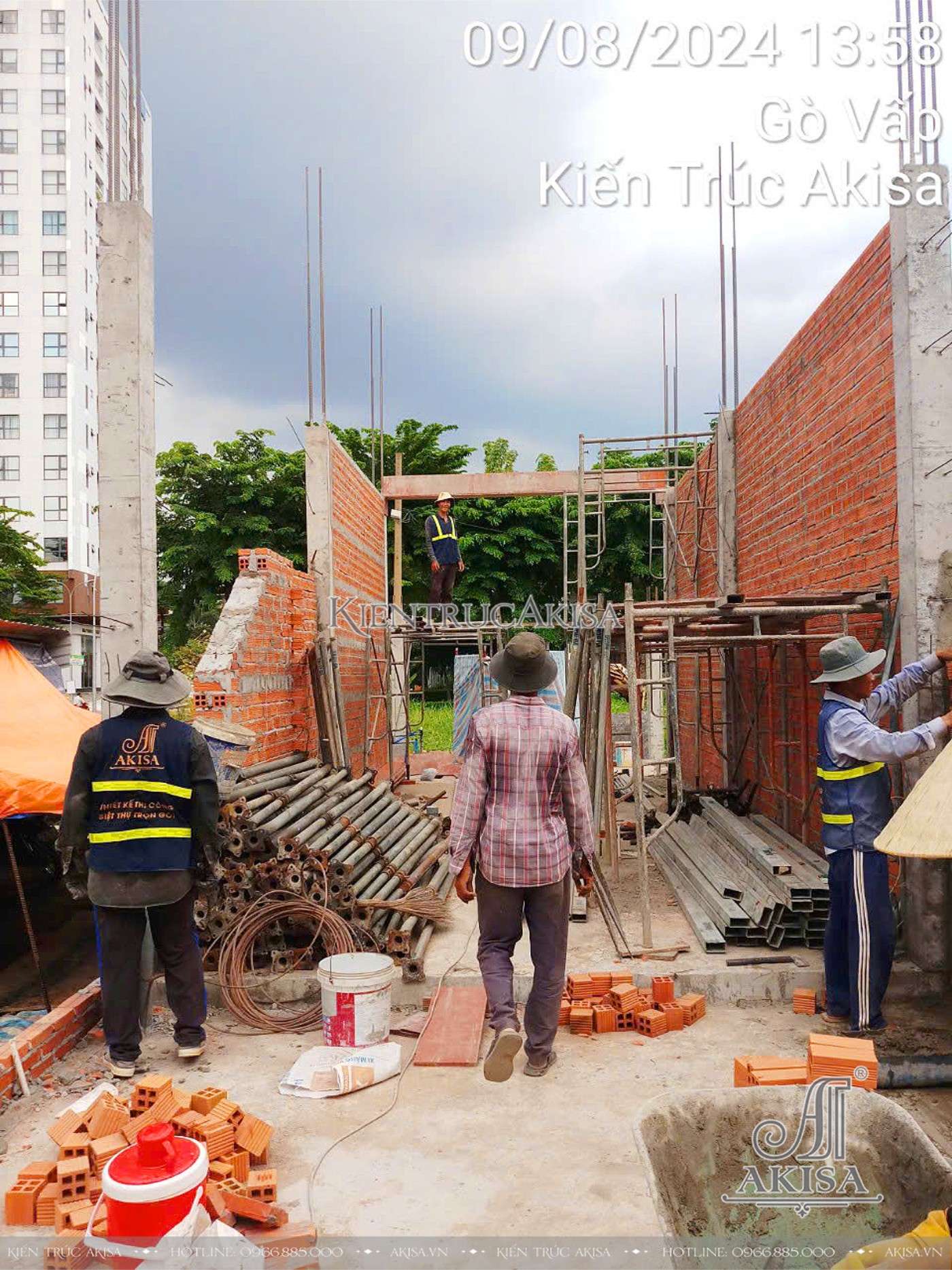 Thi công kiến trúc nhà phố 3 tầng tại Tp Hồ Chí Minh