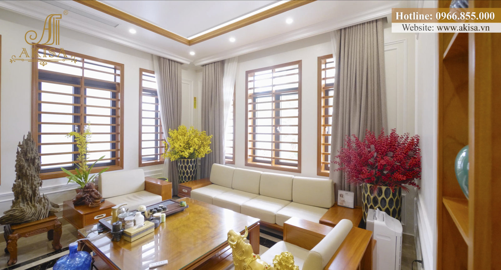 hình ảnh hoàn thiện nội thất biệt thự 3 tầng tại Móng Cái - Quảng Ninh