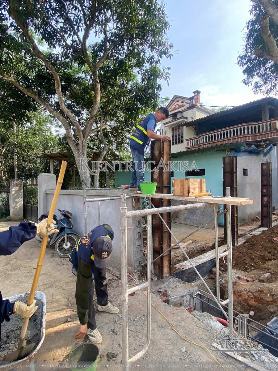 Thi công biệt thự 3 tầng tại Tuyên Quang.