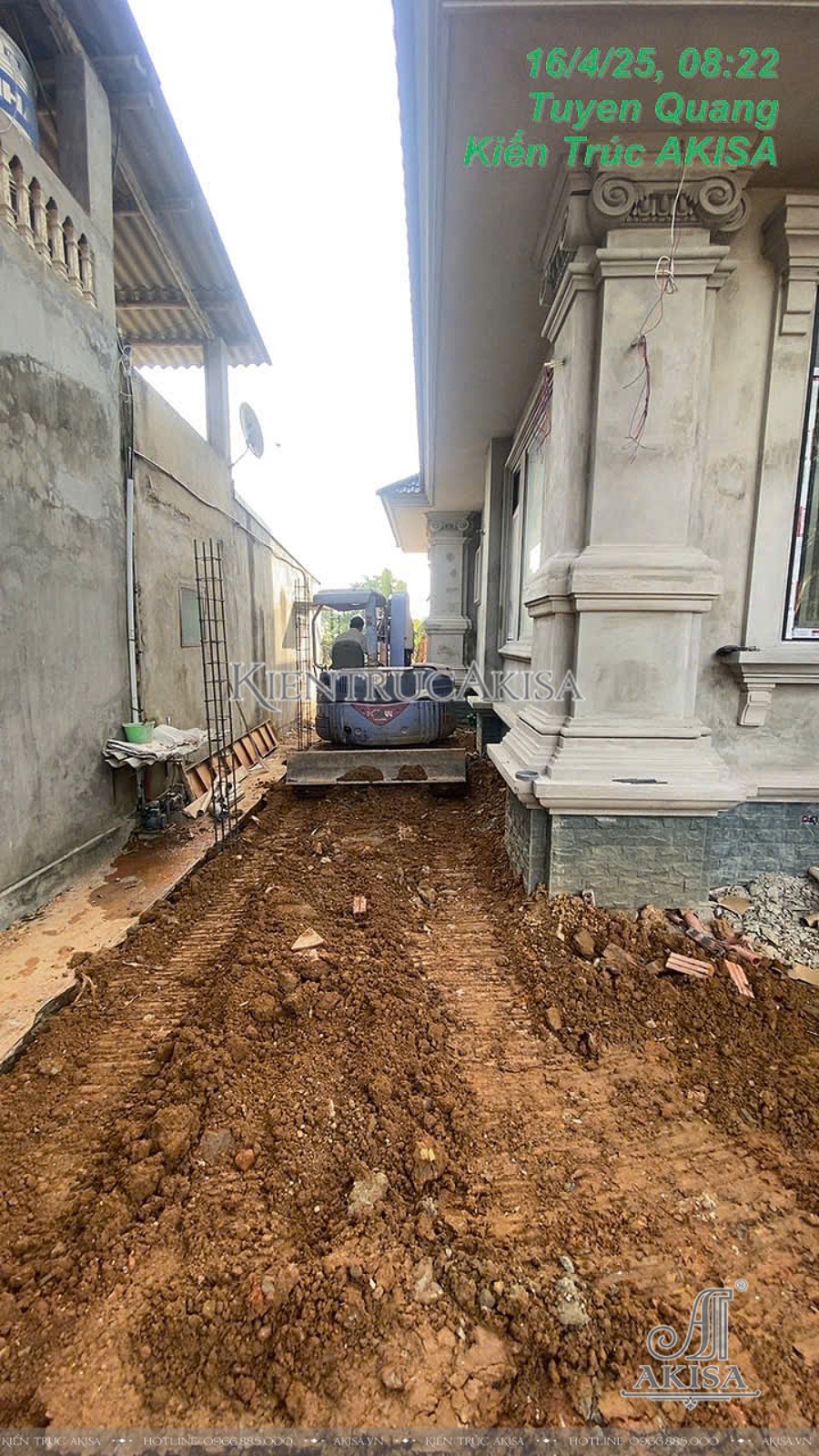 Thi công biệt thự 3 tầng tại Tuyên Quang.