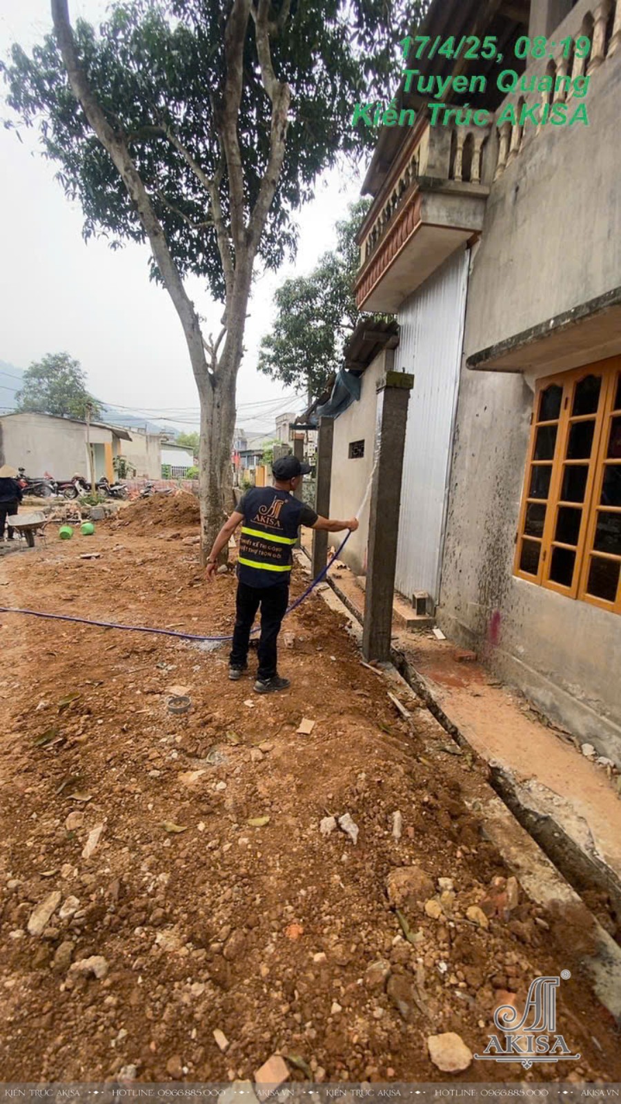 Thi công biệt thự 3 tầng tại Tuyên Quang.