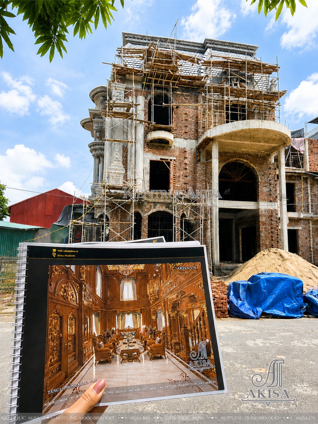 Giám sát thi công biệt thự Pháp 3 tầng