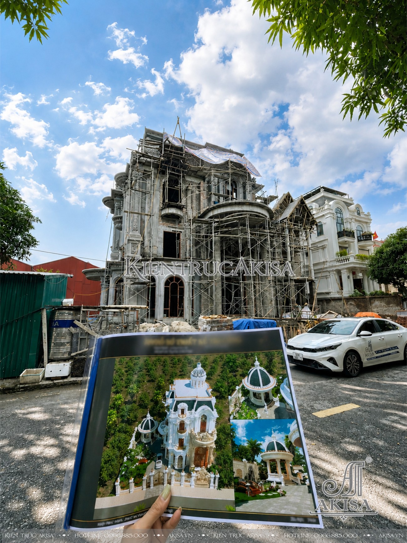 Giám sát thi công biệt thự Pháp 3 tầng 