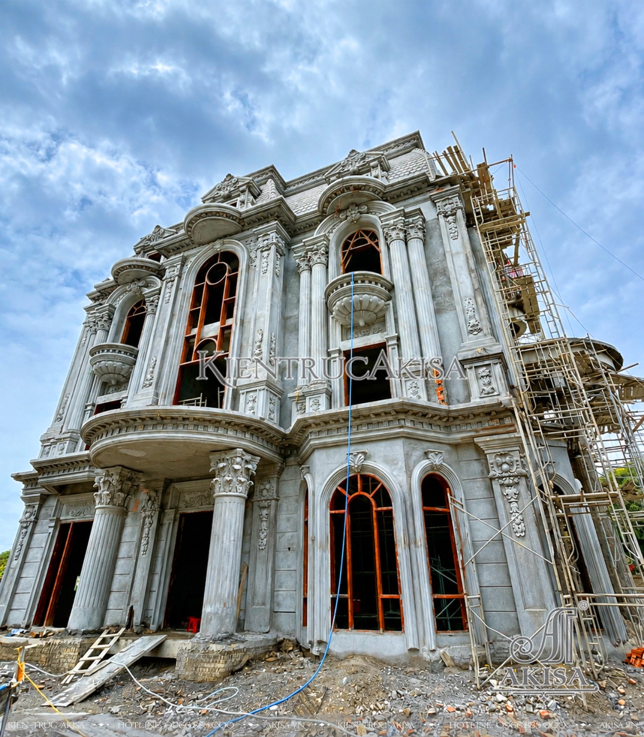 Giám sát thi công biệt thự Pháp 3 tầng