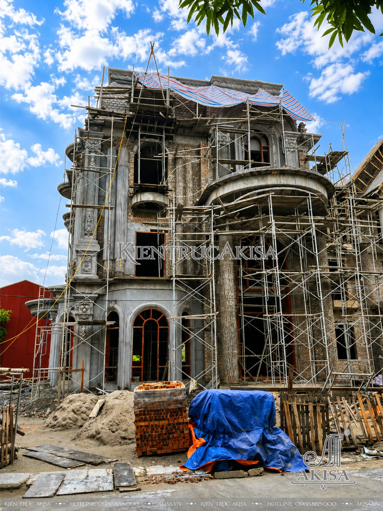 Giám sát thi công biệt thự Pháp 3 tầng
