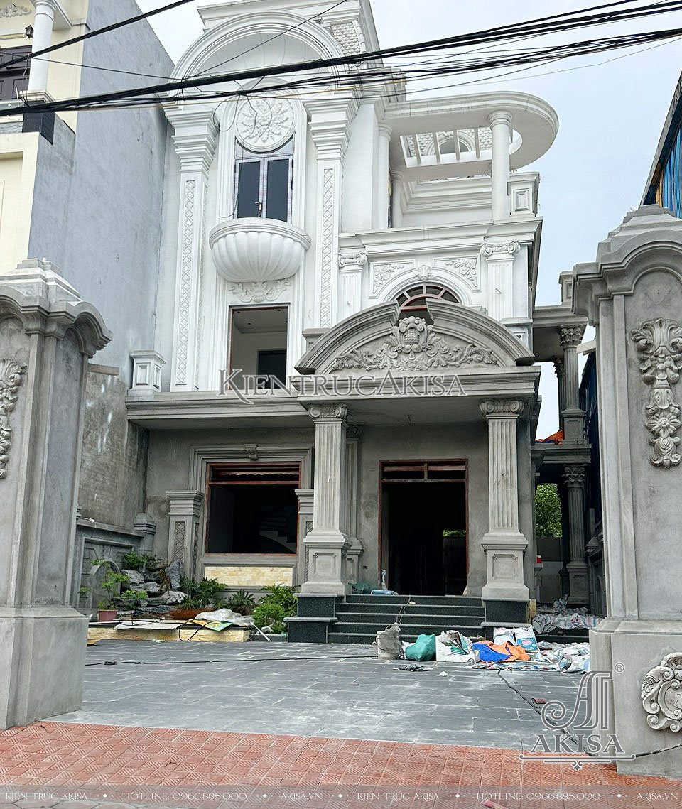 thi công biệt thự tân cổ điển 3 tầng tại Bắc Ninh