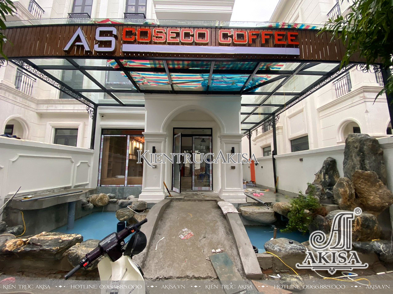 Akisa thiết kế và Thi công cải tạo kiến trúc quán cafe sân vườn tại Hà Nội