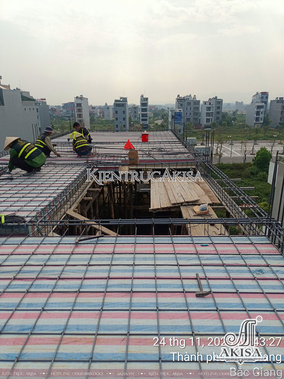 Akisa thiết kế và thi công trọn gói nhà phố hiện đại 4 tầng tại Bắc Giang 