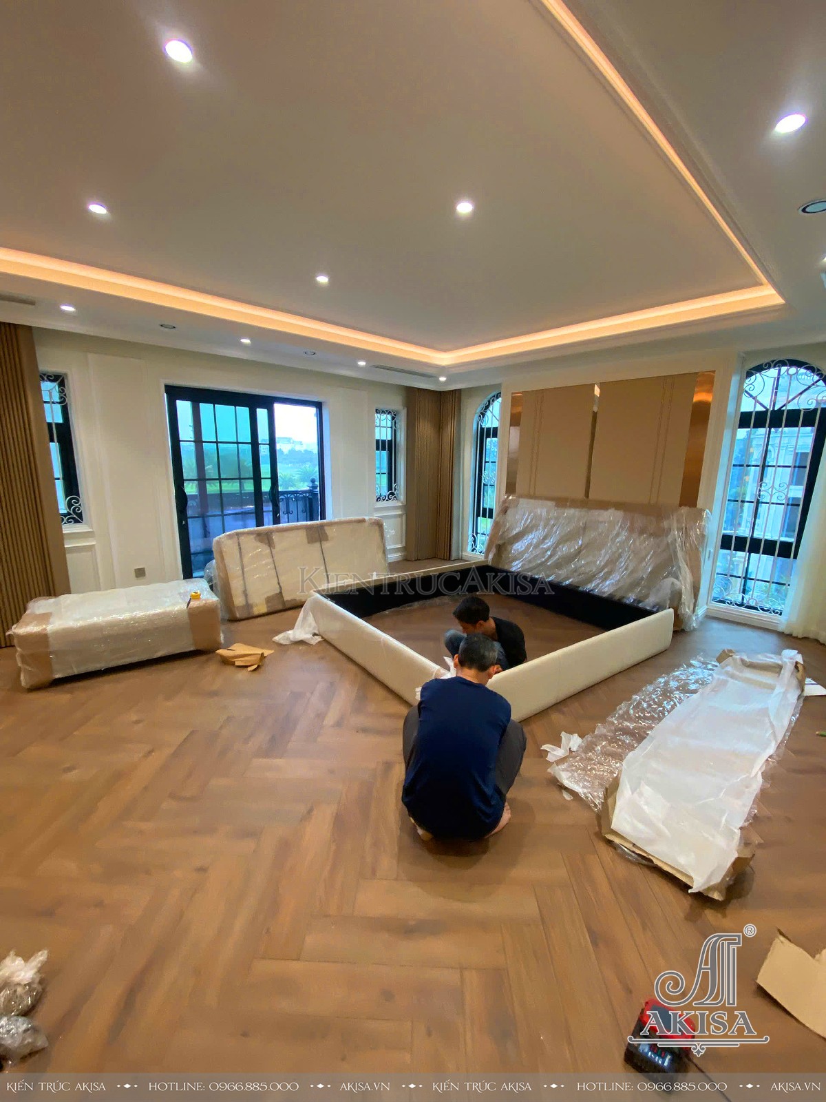 Thi công nội thất biệt thự liền kề - Thi công lắp đồ rời, đồ nội thất các phòng
