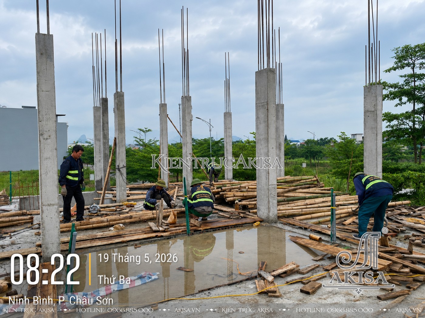 Thi công dự án khách sạn 5 tầng 