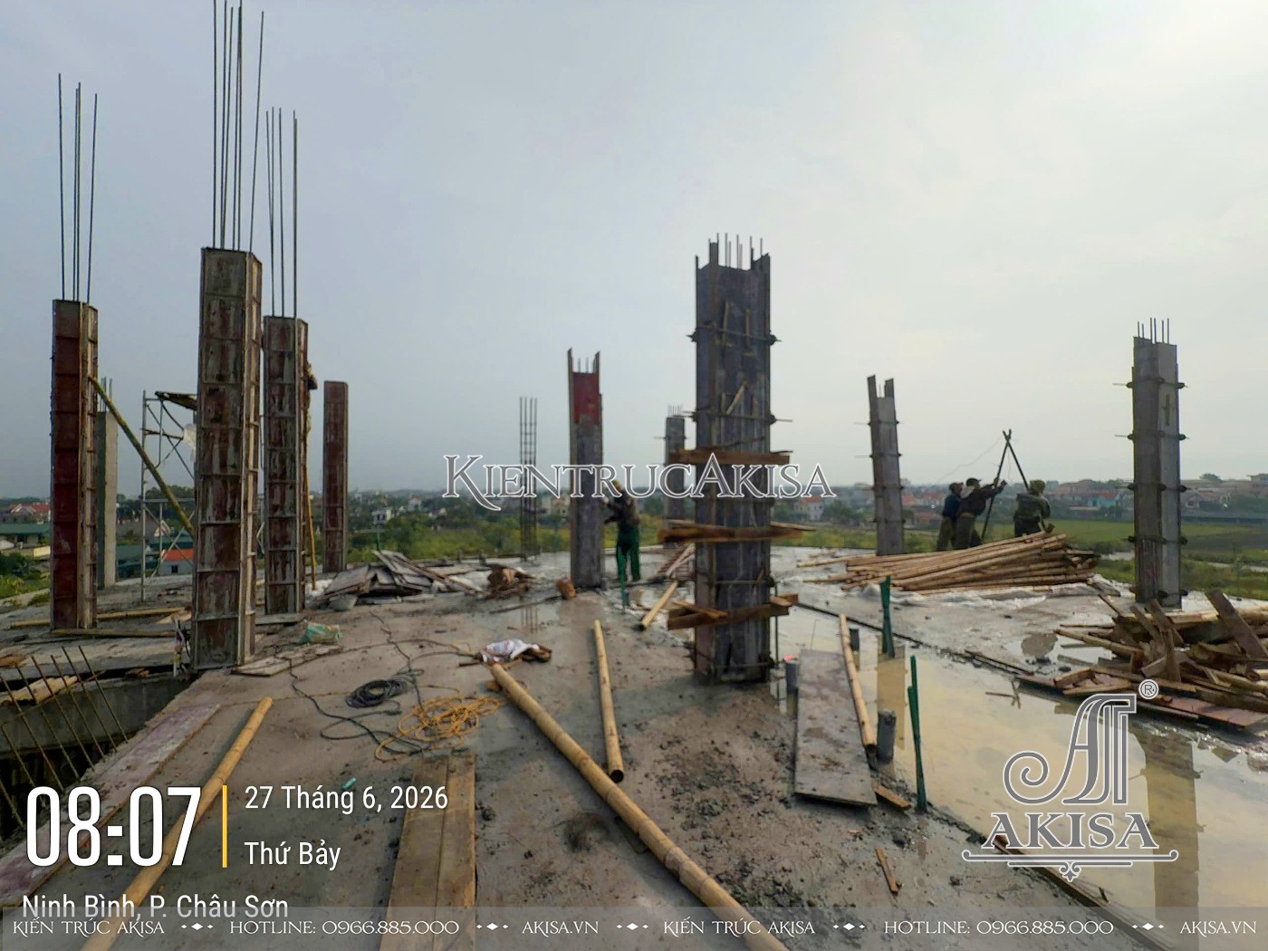 Thi công dự án khách sạn 5 tầng