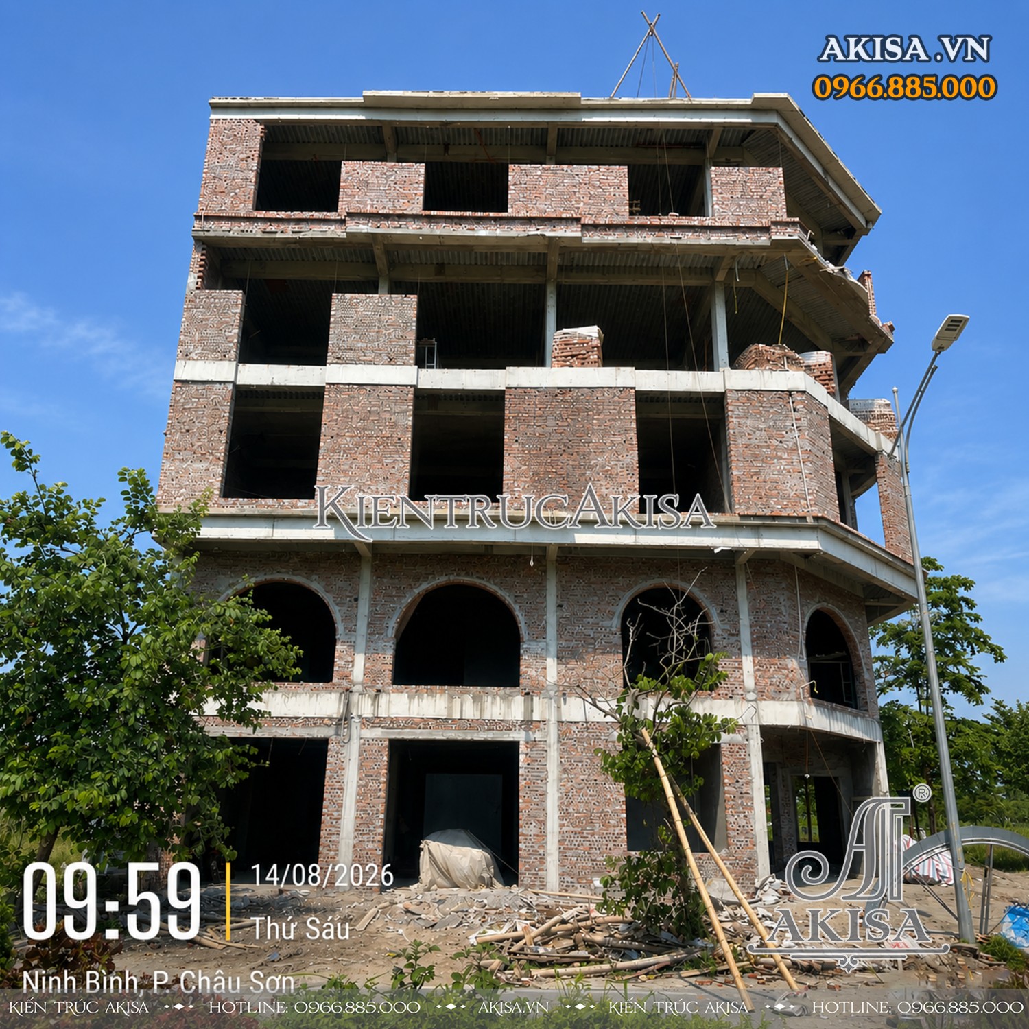 Thi công dự án khách sạn 5 tầng 