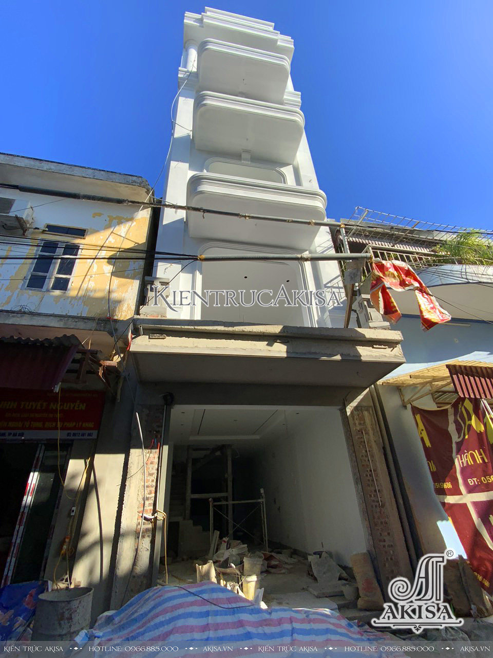  thi công nhà phố 5 tầng tại Hà Nội