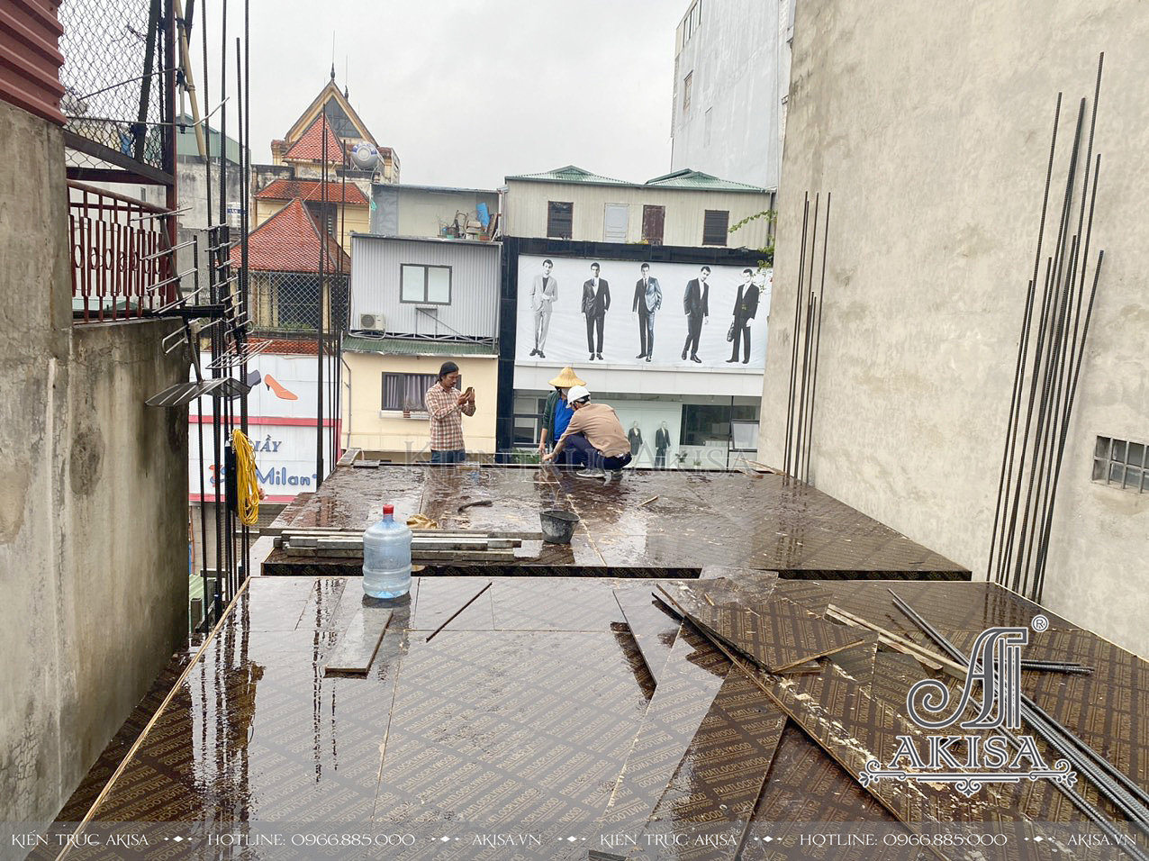 Cập nhật hình ảnh giám sát thi công nhà phố 6 tầng tại Hà Nội