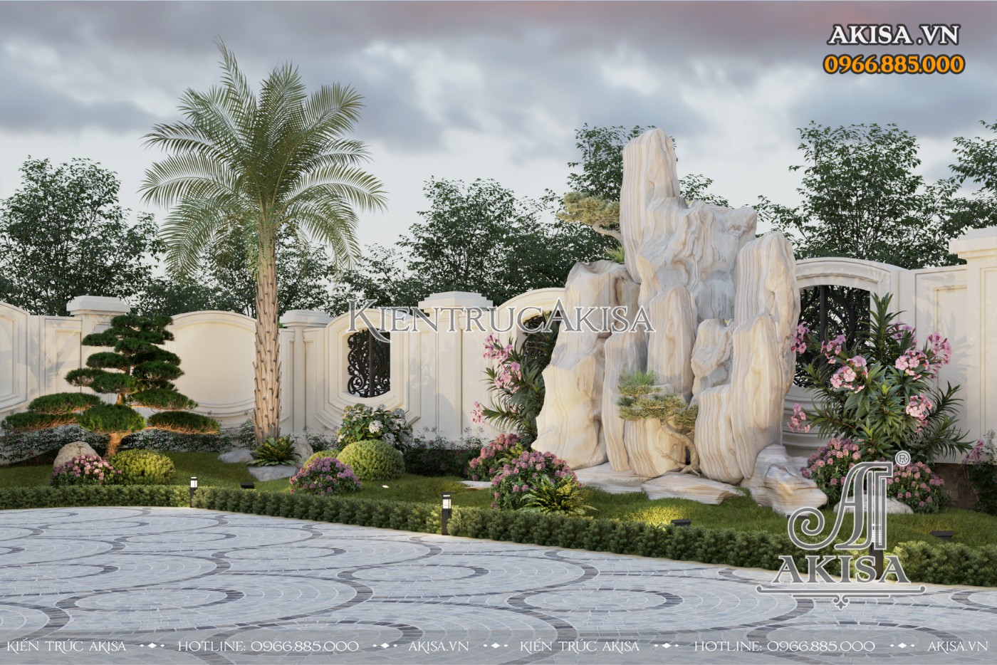 Thiết kế khuôn viên sân vườn biệt thự cao cấp tại Phú Thọ