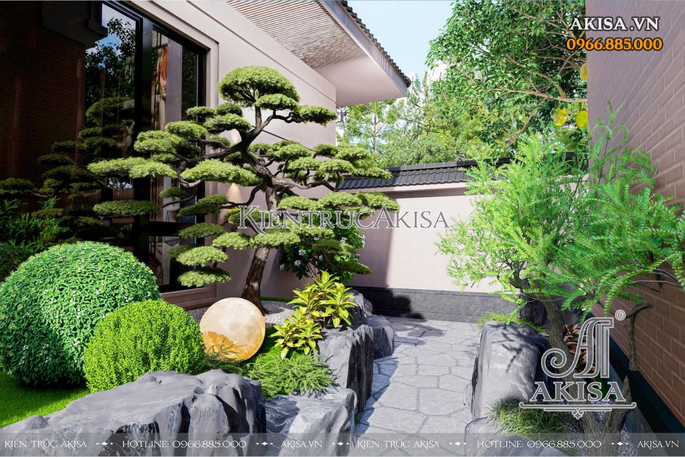 Thiết kế sân vườn kiểu Nhật 