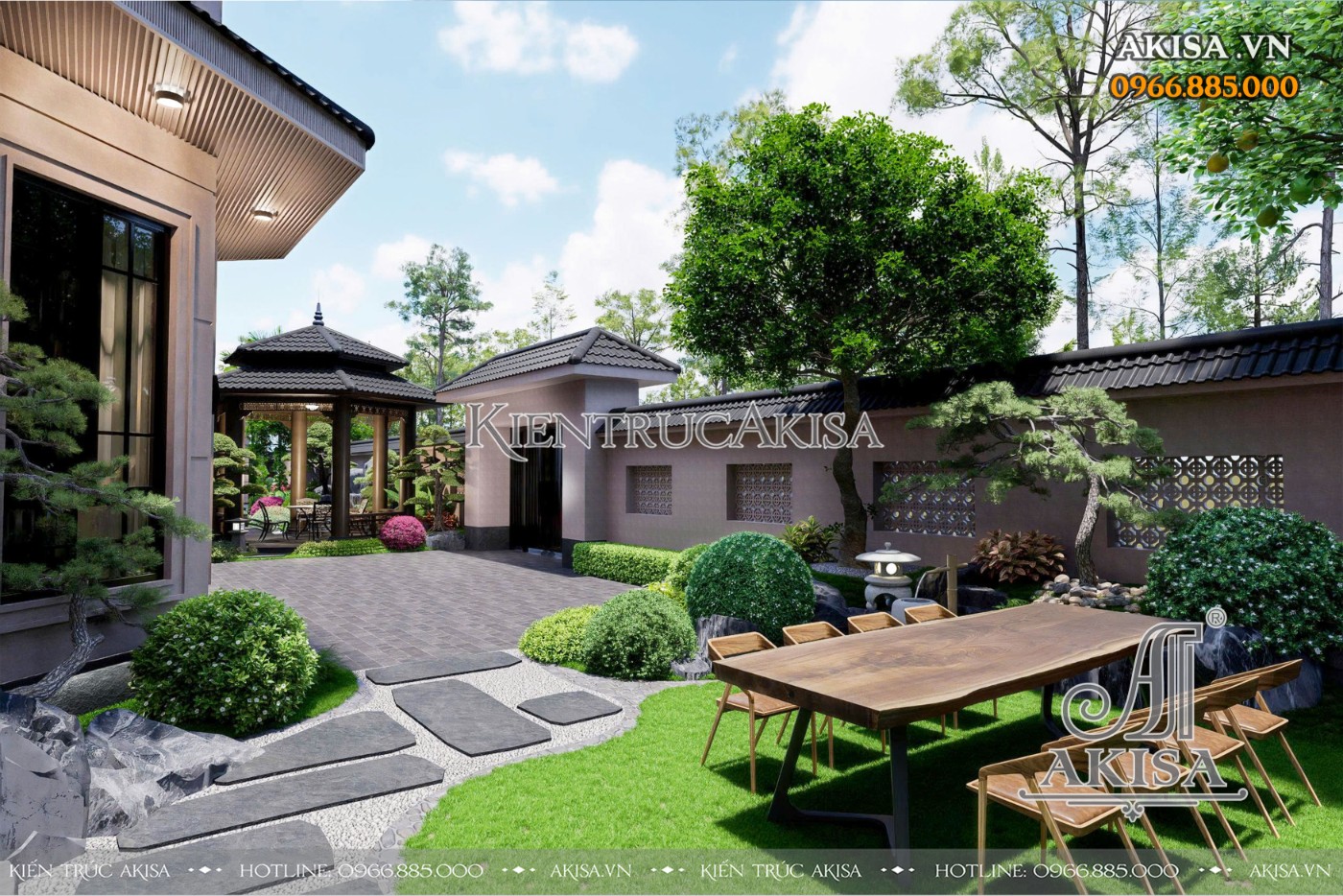 Thiết kế sân vườn kiểu Nhật 