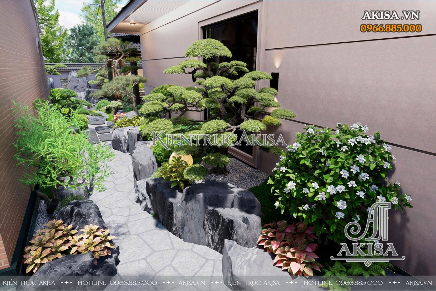 Thiết kế sân vườn kiểu Nhật 