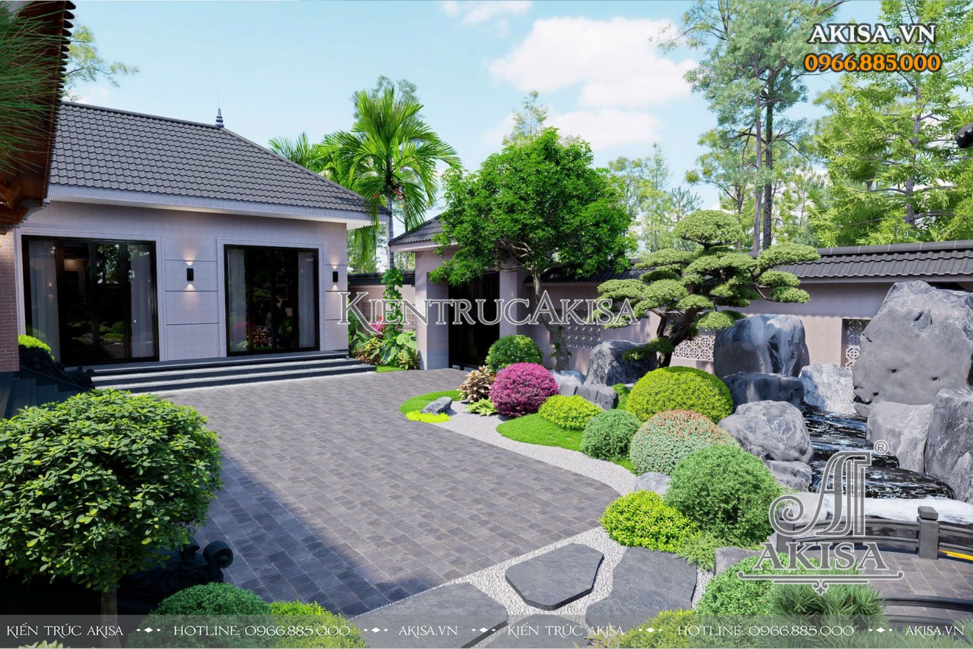 Thiết kế sân vườn kiểu Nhật 