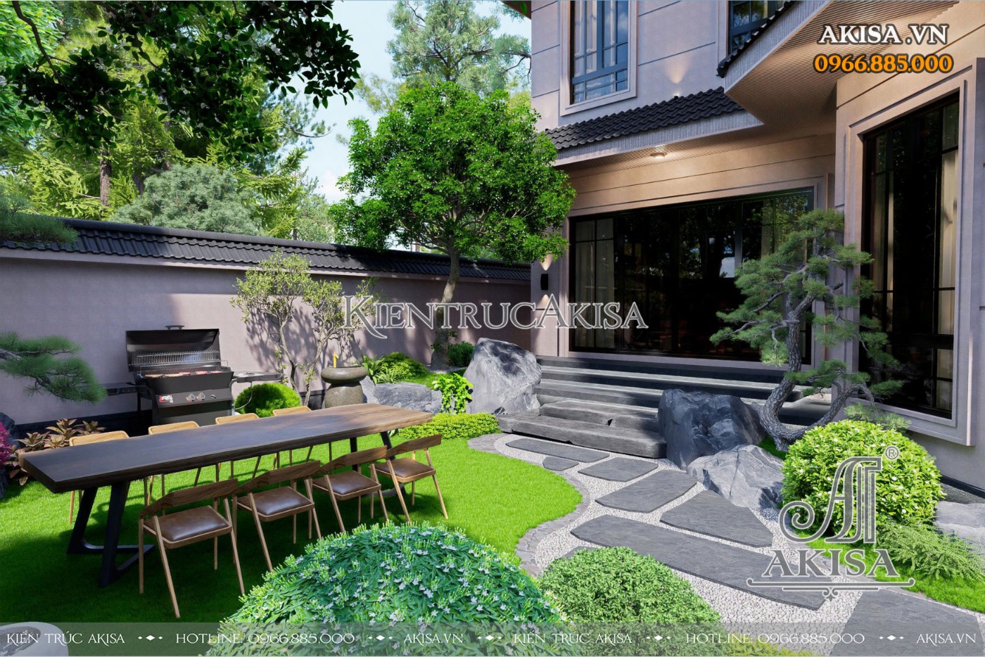 Thiết kế sân vườn kiểu Nhật 