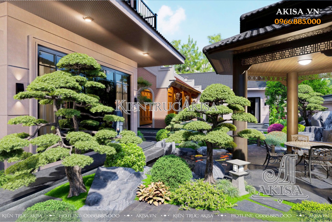 Thiết kế sân vườn kiểu Nhật 