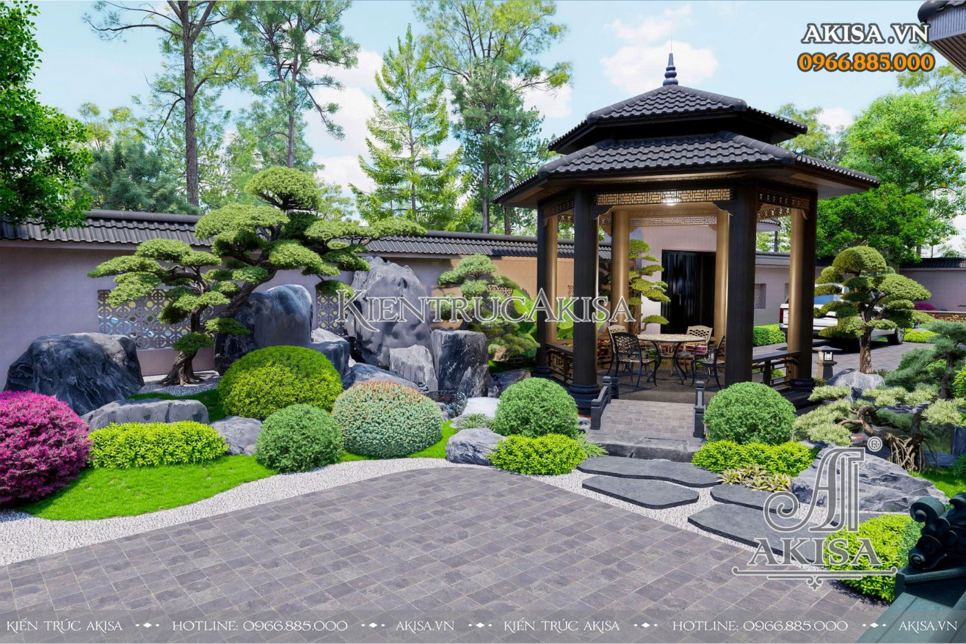 Thiết kế sân vườn kiểu Nhật 