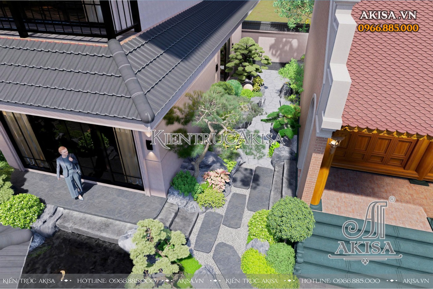 Thiết kế sân vườn kiểu Nhật 