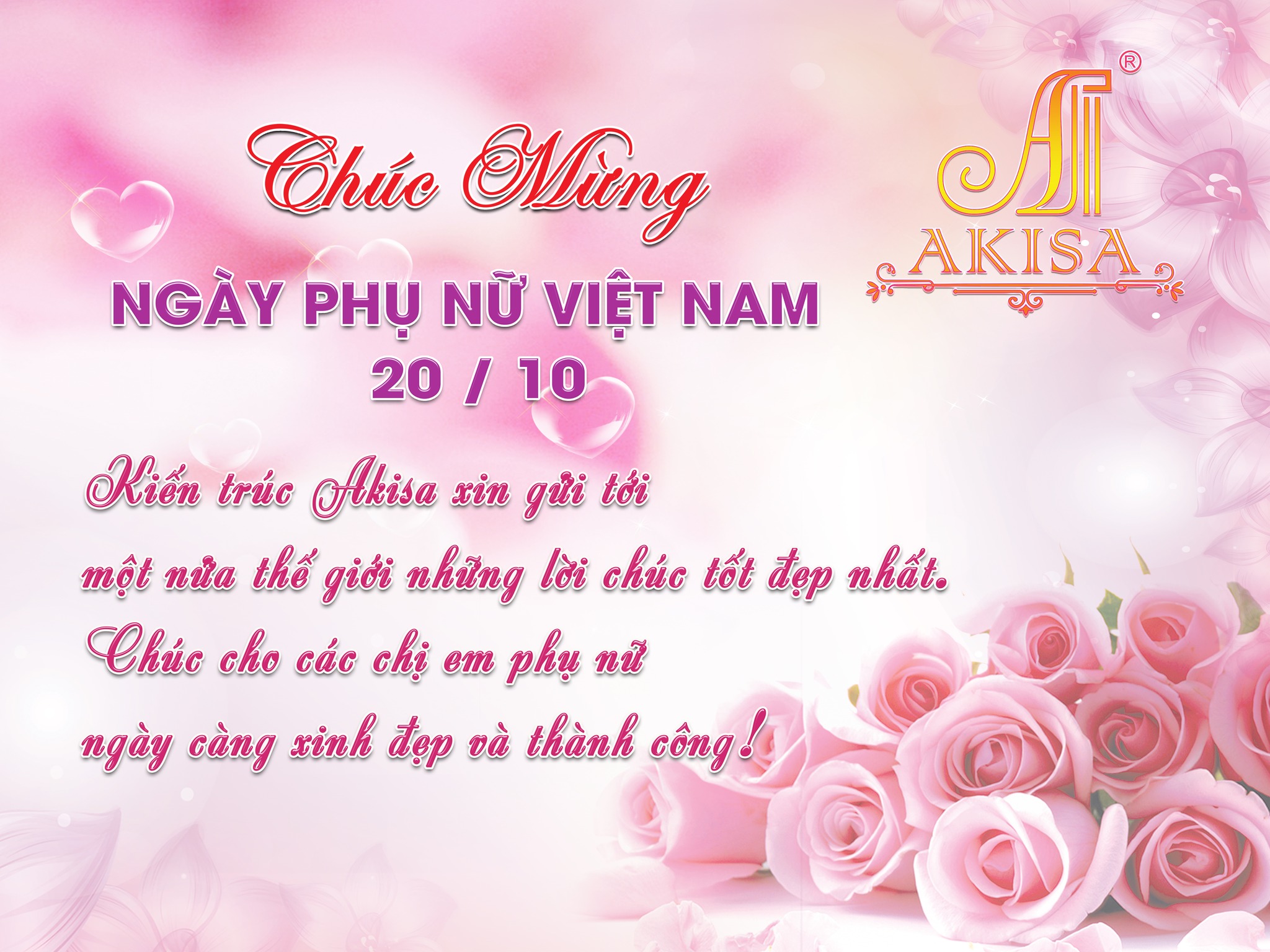 Kiến Trúc Akisa Chào Mừng Ngày Phụ Nữ Việt Nam 20-10 