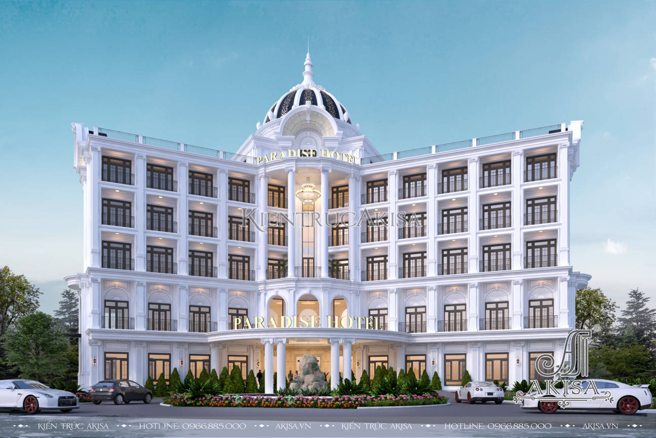 Thiết kế khách sạn 5 tầng tân cổ điển tại Cam Ranh