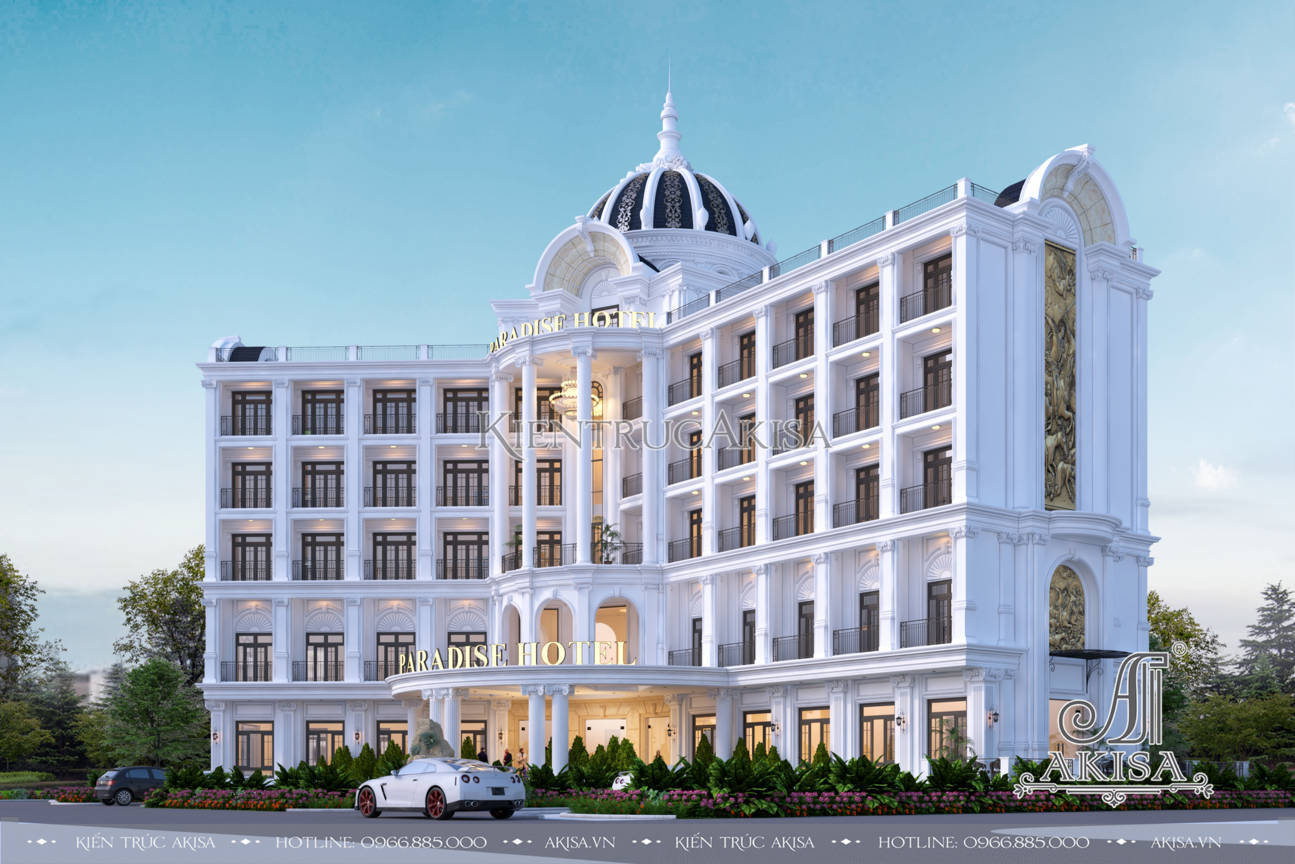Thiết kế khách sạn 5 tầng tân cổ điển tại Cam Ranh