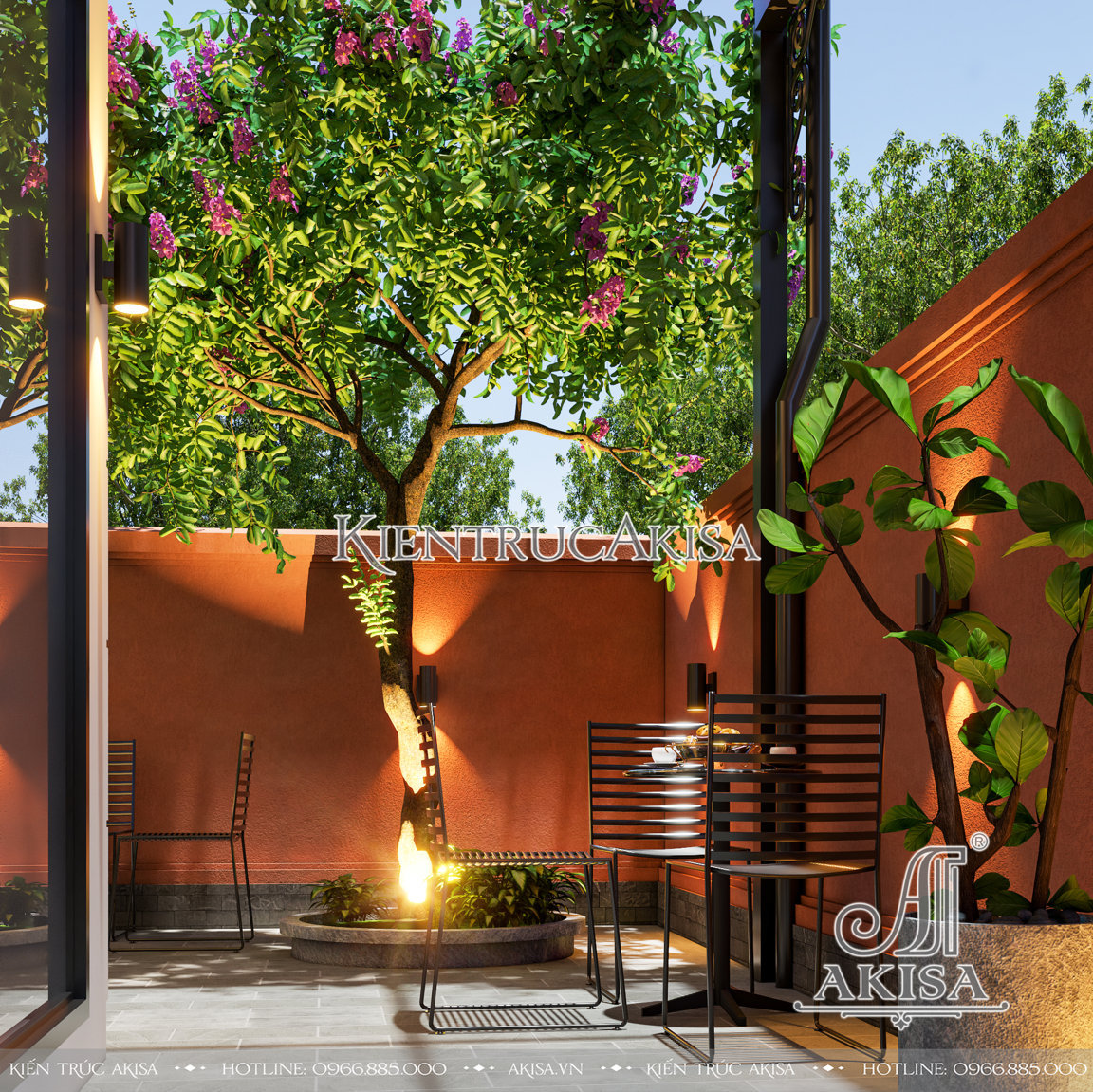 Thiết kế quán cafe sân vườn đẹp sang trọng tại Hà Nội