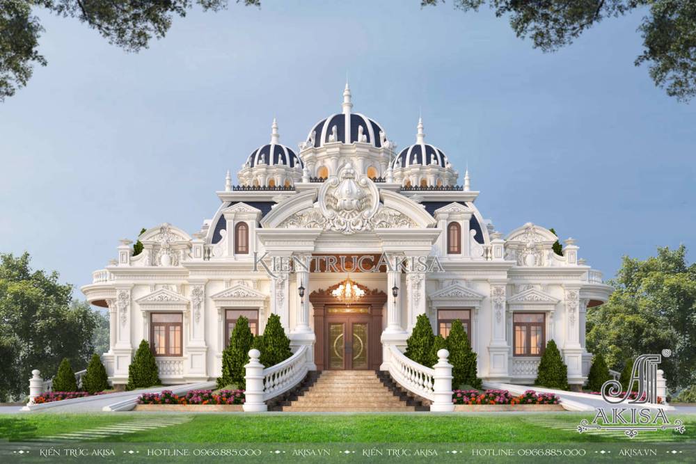 Thiết kế biệt thự nhà vườn phong cách cổ điển Pháp đẹp nguy nga, lộng lẫy tại Lâm Đồng
