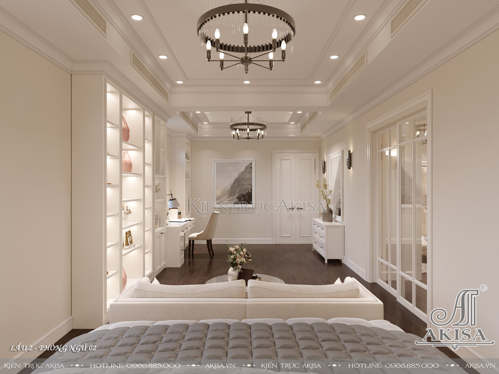 Mẫu nội thất biệt thự phong cách Art Deco thời thượng - Phòng ngủ