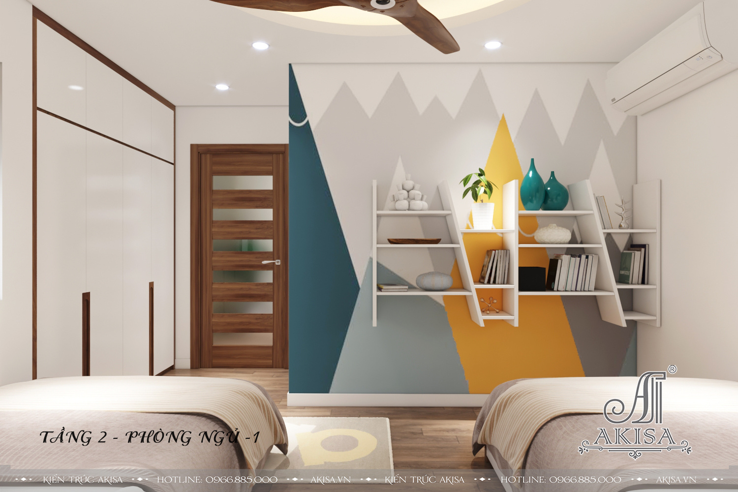 Thiết kế nội thất hiện đại nhẹ nhàng tại KĐT Gamuda