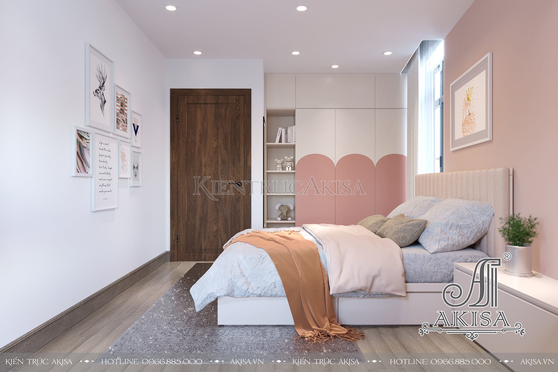 Mẫu nội thất căn hộ chung cư phong cách hiện đại - Phòng ngủ 