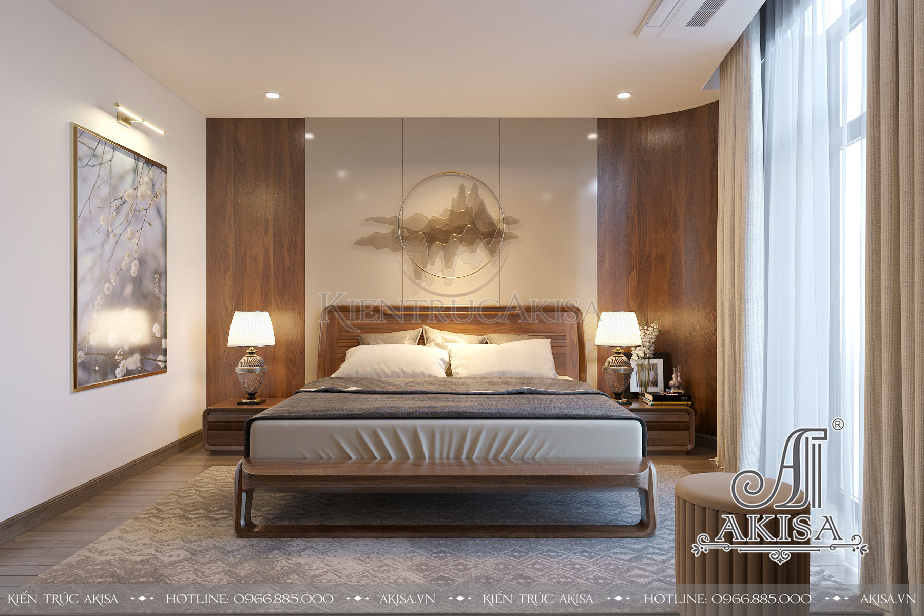 Mẫu nội thất căn hộ chung cư phong cách hiện đại - Phòng ngủ Master