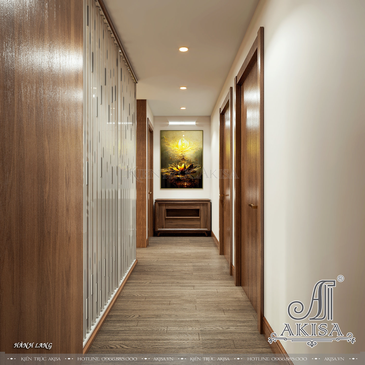 Thiết kế nội thất căn hộ chung cư phong cách hiện đại  - Khu vực hành lang