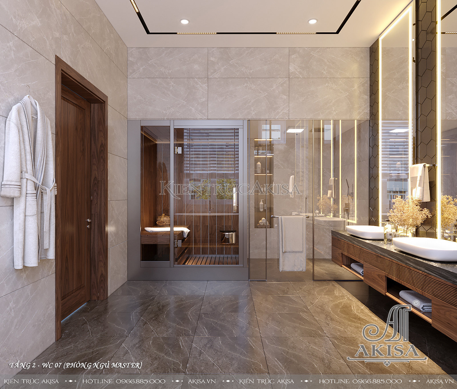 Thiết kế nội thất hiện đại đẹp biệt thự 2 tầng - Phòng WC