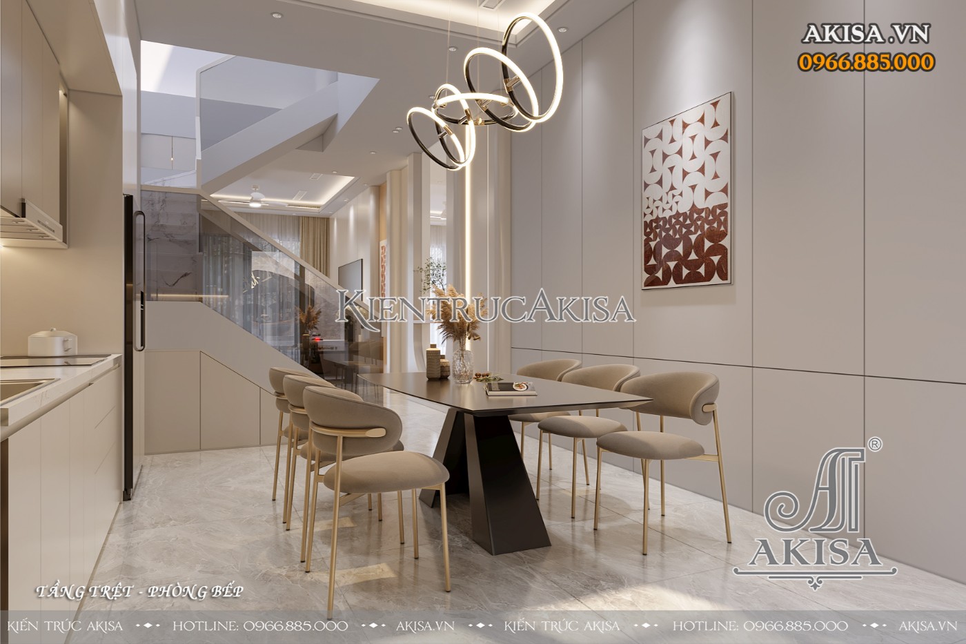 Nội thất nhà phố 3 tầng 