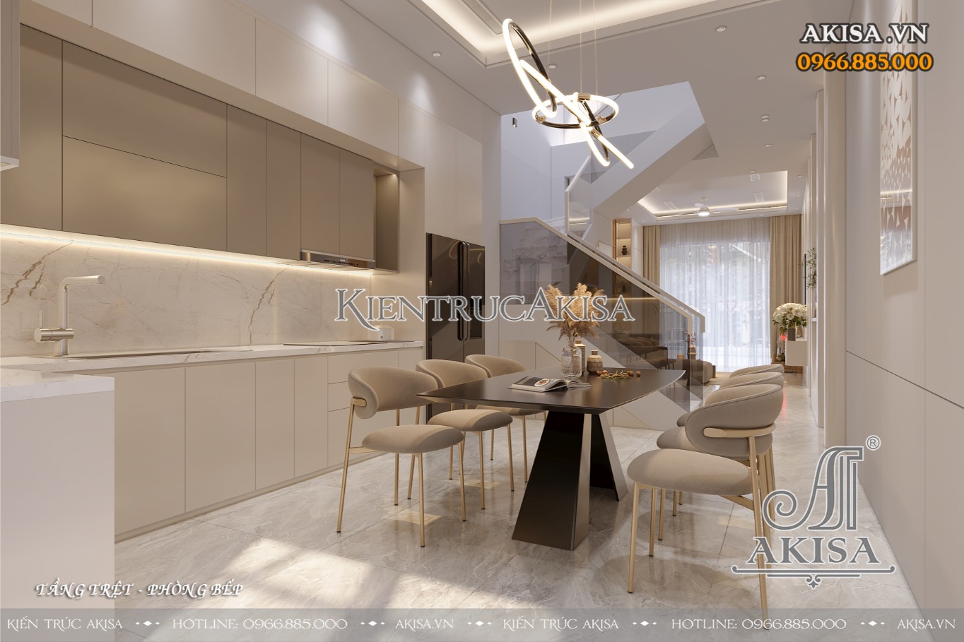 Nội thất nhà phố 3 tầng 