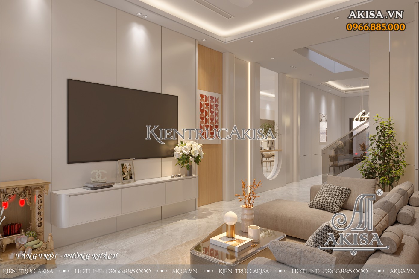 Nội thất nhà phố 3 tầng 
