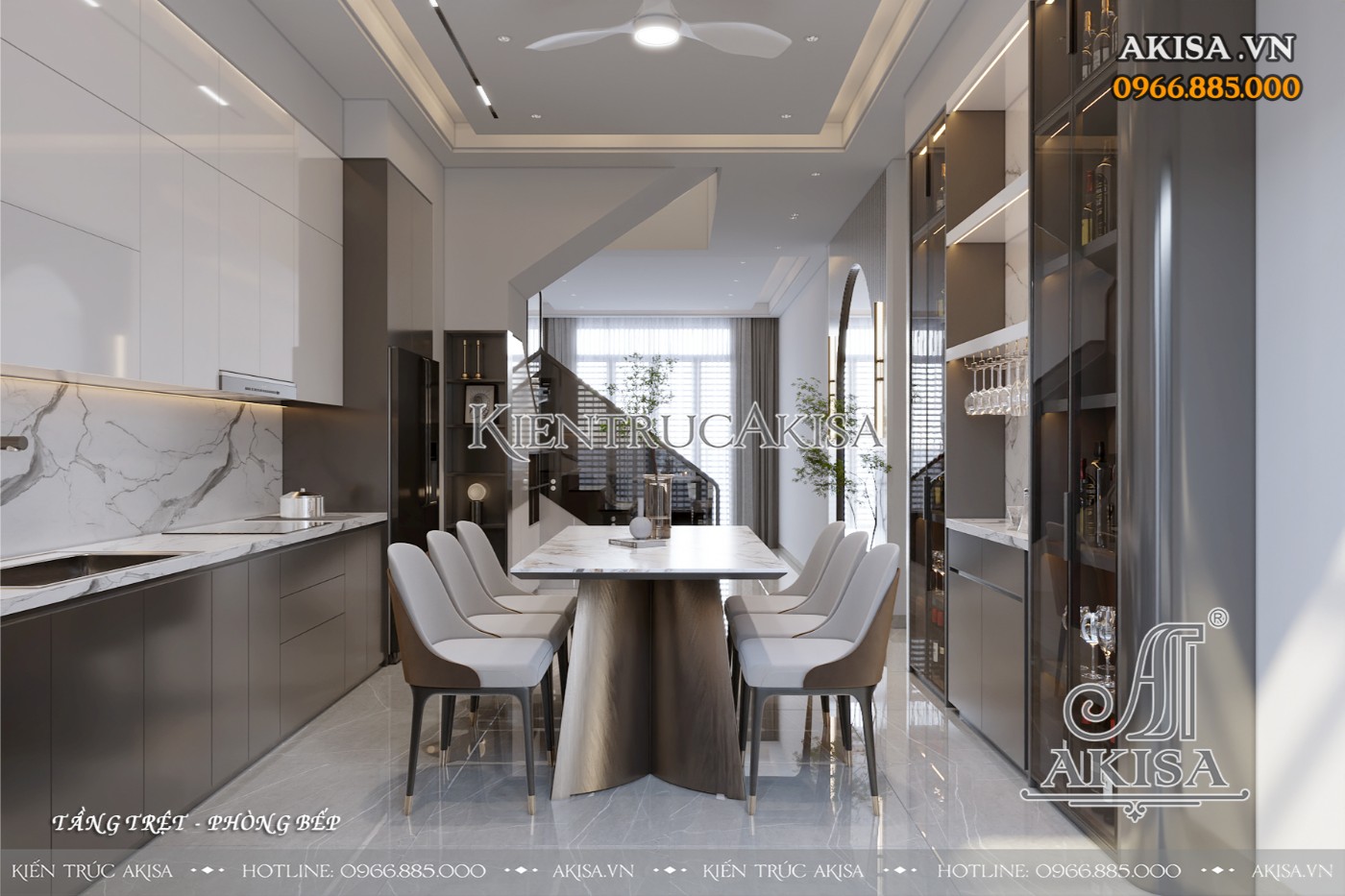 Mẫu nội thất nhà phố hiện đại đẹp