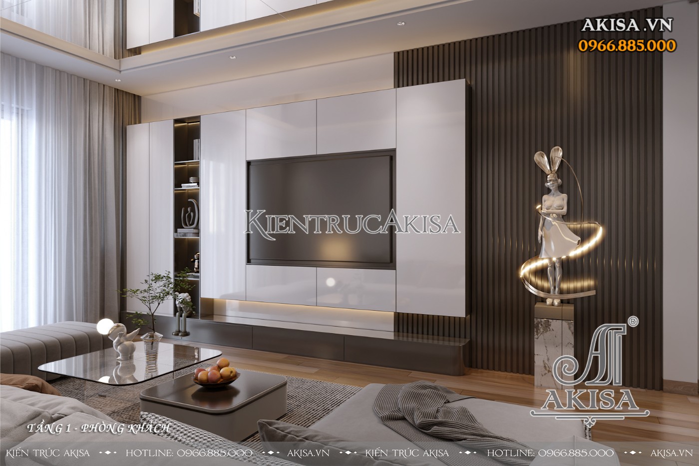 Mẫu nội thất nhà phố hiện đại đẹp