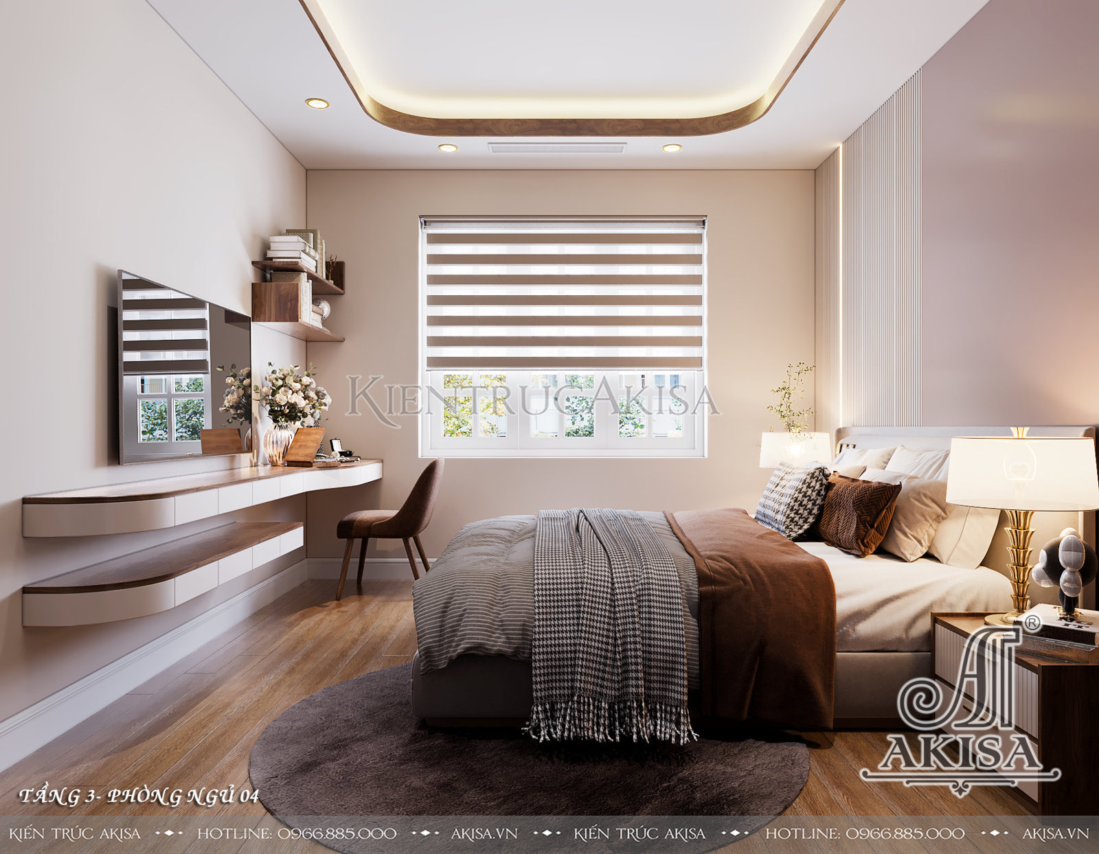 Thiết kế nội thất nhà 3 tầng đẹp hiện đại - Phòng ngủ