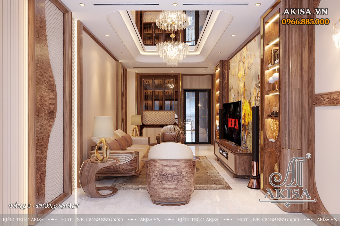 Thiết kế nội thất nhà phố thông tầng - Phòng khách