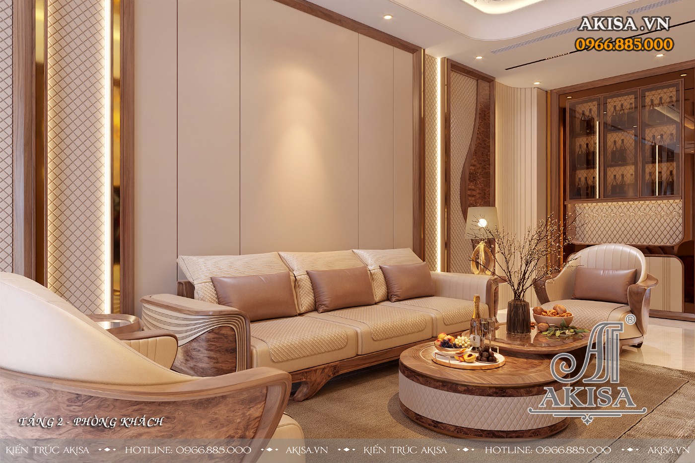 Thiết kế nội thất nhà phố thông tầng - Phòng khách