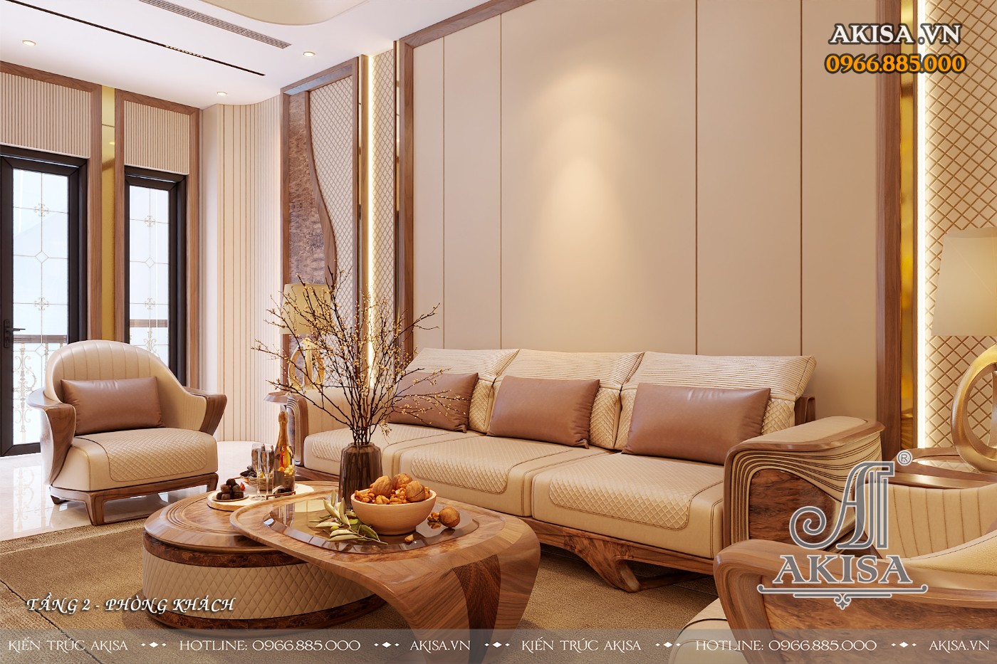 Thiết kế nội thất nhà phố thông tầng - Phòng khách