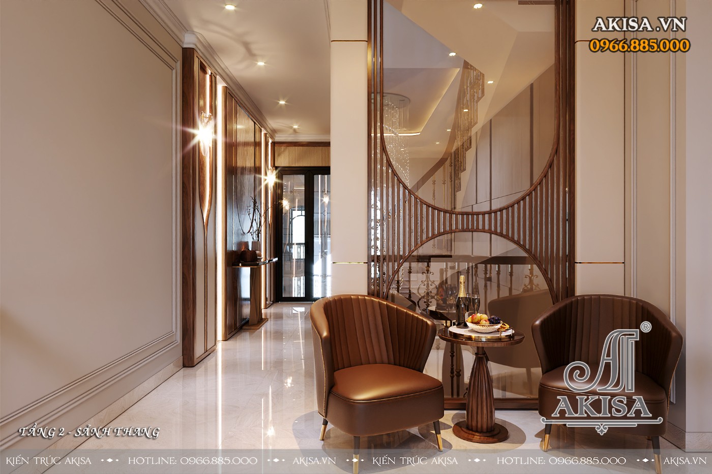 Thiết kế nội thất nhà phố thông tầng - Sảnh thang