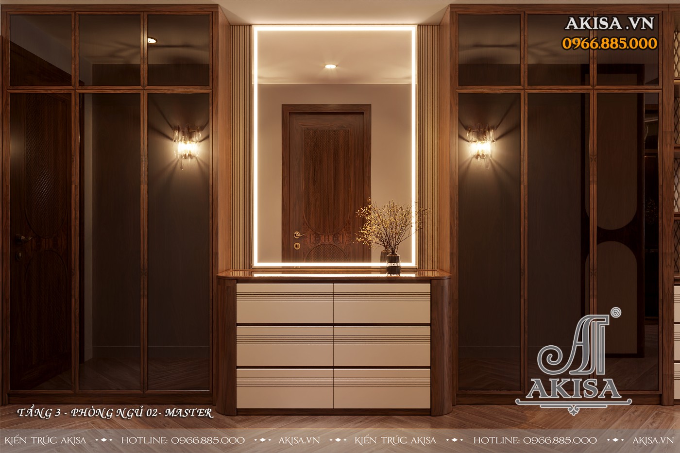 Thiết kế nội thất nhà phố thông tầng - Phòng master