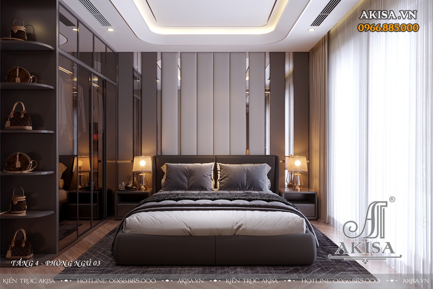 Thiết kế nội thất nhà phố thông tầng - Phòng ngủ